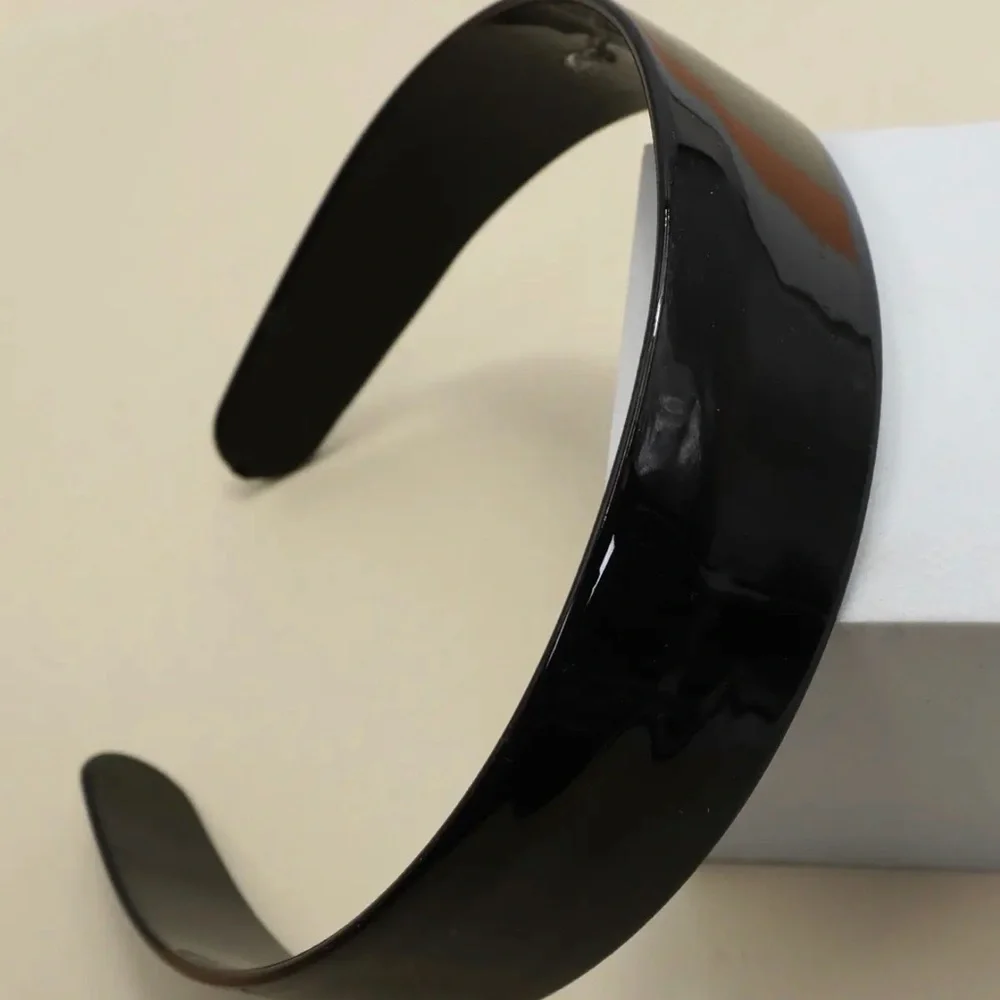 Black Acetate Wide Minimalist Headband